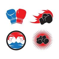 boxning handskar logotyp vektor ikon illustration