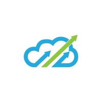 Cloud-Finanzlogo-Vektor-Symbol-Illustration vektor