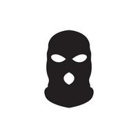 kriminell mask och bandit ikon, logotyp vektor design