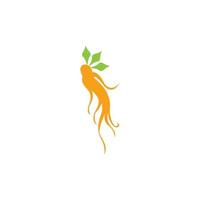 Ginseng-Symbol Vektor-Illustration-Design-Logo vektor