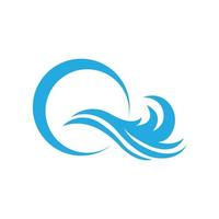 Wasserwellensymbol und Symbol-Logo-Vorlage vektor