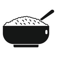 Haferflocken-Frühstück-Symbol einfacher Vektor. Essen Mahlzeit vektor