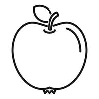 färsk äpple frukost ikon översikt vektor. frukt juice vektor