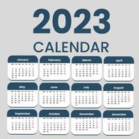 kalender 2023 vecka Start företags- design mall vektor. vektor