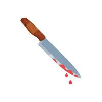 kniv färgade med blod vektor konst