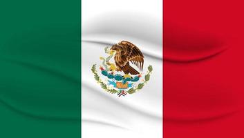 mexikanische flagge, das nationale symbol von mexiko. Abbildung, Banner, Vektor