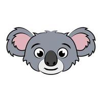 Färg bild av koala huvud. Bra använda sig av för symbol, maskot, ikon, avatar, tatuering, t-shirt design, logotyp eller några design. vektor