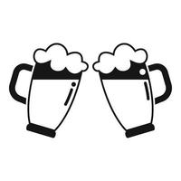 Bier-Toast-Symbol einfacher Vektor. Glas trinken vektor