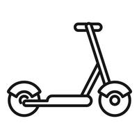 Scooter-Symbol Umrissvektor. Kick-Transport vektor