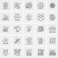 25 universelle Business-Icons Vektor kreative Icon-Illustration zur Verwendung in Web- und Mobilprojekten