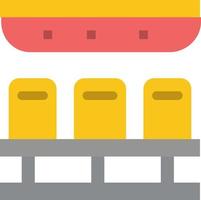 säten tåg transport resa platt Färg ikon vektor ikon baner mall