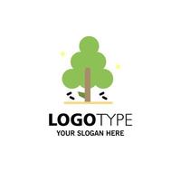 natur tall vår träd företag logotyp mall platt Färg vektor
