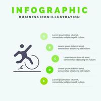 företag förändra bekvämlighet fly lämna fast ikon infographics 5 steg presentation bakgrund vektor