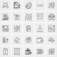 25 universelle Business-Icons Vektor kreative Icon-Illustration zur Verwendung in Web- und Mobilprojekten