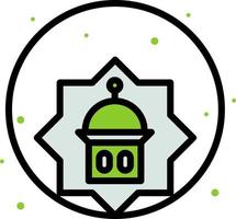 ramadan-symbole muslimisches islamgebet und ramadan kareem dünne liniensymbole setzen moderne flache stilsymbole isoliert auf weiß für infografiken oder webnutzung vektor