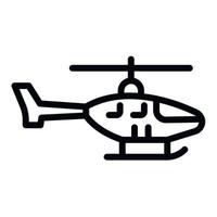 Polizeihubschrauber-Symbol, Umrissstil vektor