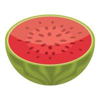 halv vattenmelon ikon, isometrisk stil vektor