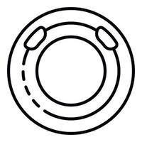Rundes Pool-Symbol, Umrissstil vektor