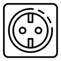 Smart-Socket-Symbol, Umrissstil vektor