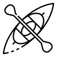 modernes Kajak-Symbol, Umrissstil vektor
