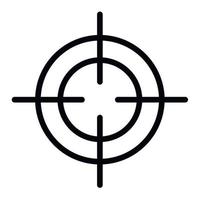 Fadenkreuz-Symbol, Umrissstil vektor