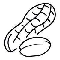 Erdnuss-Symbol, Umrissstil vektor
