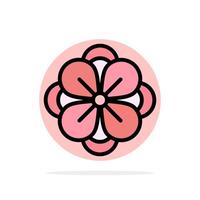 Anemone Anemonenblume Blume Frühlingsblume abstrakt Kreis Hintergrund flache Farbe Symbol vektor