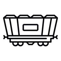 Symbol für Güterbahnwagen, Umrissstil vektor