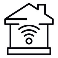 Smart-Home-WLAN-Symbol, Umrissstil vektor