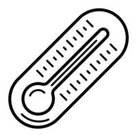 Symbol für Außenthermometer, Umrissstil vektor