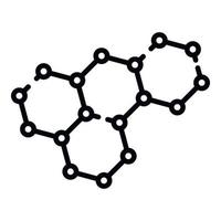 Molekularstruktur-Symbol, Umrissstil vektor