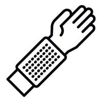 Anti-Milben-Handschuh-Symbol, Umrissstil vektor