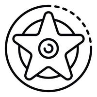 trollkarl stjärna ikon, översikt stil vektor
