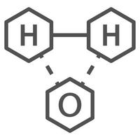 Formelsymbol für die Wasserchemie, Umrissstil vektor