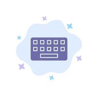 tangentbord skriver styrelse nyckel blå ikon på abstrakt moln bakgrund vektor