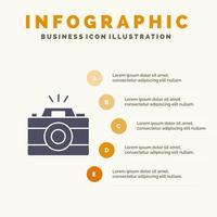 kamera bild Foto bild infographics presentation mall 5 steg presentation vektor