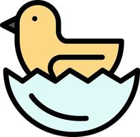 Ente Ei Ostern flache Farbe Symbol Vektor Icon Banner Vorlage