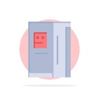 kylskåp kylskåp kyl- frys abstrakt cirkel bakgrund platt Färg ikon vektor