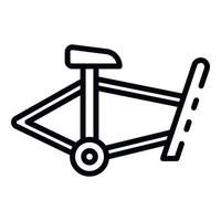 Fahrradrahmen-Symbol, Umrissstil vektor