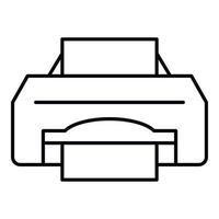 Symbol für Tintenstrahldrucker, Umrissstil vektor