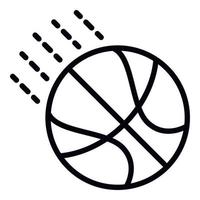 Basketballball-Symbol, Umrissstil vektor