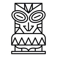 Aloha-Holz-Idol-Symbol, Umrissstil vektor