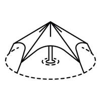Festzelt-Symbol, Umrissstil vektor