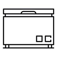 bröst kylskåp ikon, översikt stil vektor