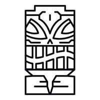 Head Tribal Idol-Symbol, Umrissstil vektor