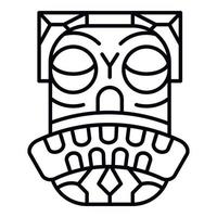 Stammes-Gesichtssymbol, Umrissstil vektor
