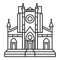 Ikone des katholischen Tempels, Umrissstil vektor