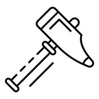 Schmied-Vorschlaghammer-Symbol, Umrissstil vektor
