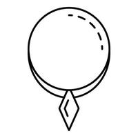 Anhänger Halskette Symbol, Outline-Stil vektor