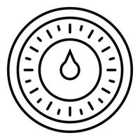 Rundes Retro-Timer-Symbol, Umrissstil vektor